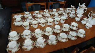 A large quantity of Royal Albert Old Country Rose tea wares