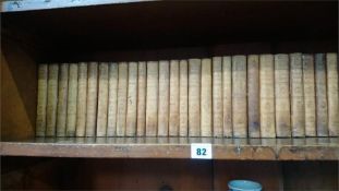 Twenty seven leather bound volumes of 'The British Essayists' London 1827