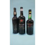 Three bottles of Port