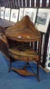 A 19th century mahogany corner washstand