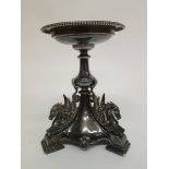 A Victorian silver centrepiece with three hippocampi, London 1892, makers mark Horace Woodward and