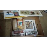 Quantity of Norman Rockwell related items, including four train carriages