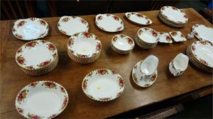 A large quantity of Royal Albert Old Country Rose dinner wares