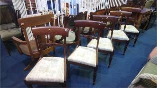 A set of five 19th century mahogany single chairs