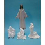 A Lladro model of Christ, Lennox figures etc.