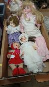 Four dolls; Hugo Wiegand, Heubach Koppelsdorf, 320.2/0, AM 390, Pedigree Made in England (4)
