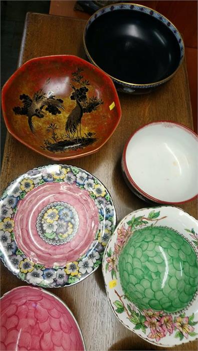 Seven various Maling bowls - Image 2 of 3