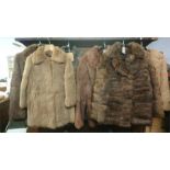 Six rabbit fur coats