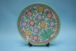 A Charlotte Rhead for Crown Ducal 'Caliph'pattern wall charger, printed marks, numbered 5411, 54cm