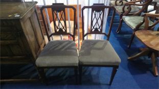 Pair of Edwardian single chairs