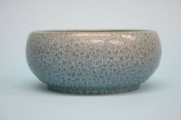 A Yi Xing robins egg glazed bowl, seal mark to base. 18cm high