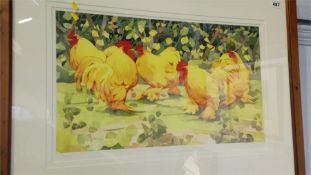 After Mary Ann Rogers, Limited Edition print, 52/500, signed in pencil, 'Buff Pekin Bantams', 34cm x