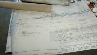 Plans for the model of 'The Queen Mary' etc.