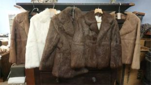 Five rabbit fur coats