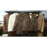 Five rabbit fur coats