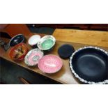 Seven various Maling bowls