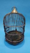 A Victorian style brass bird cage