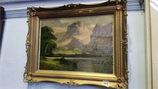 Frank T Carter, oil on board, signed, 'Lake District', 31cm x 44cm