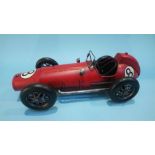 A model of a Vintage sports car