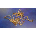 A 9ct gold long chain, weight 34.6 grams
