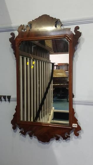 A mahogany mirror