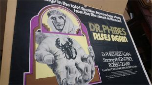 Collection of cinema posters, Dr Phibes etc.