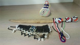 Various beadwork decorated items