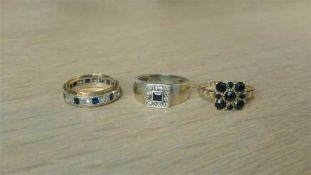 Two 9ct gold rings and one other