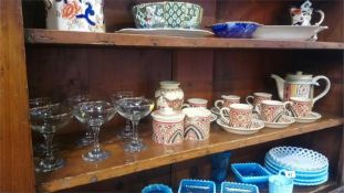 Portmeirion coffee set and Babycham glasses