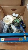 Box of assorted, including pewter, Bunnykins etc.