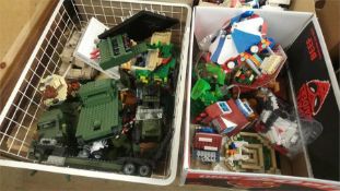 Four boxes assorted Lego etc.
