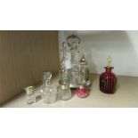 A plated cruet etc.