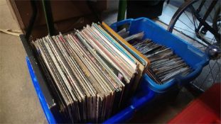 Two boxes of records