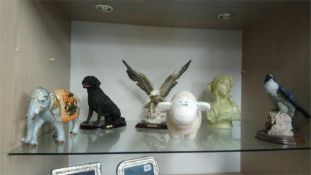 Various figures, eagle etc.
