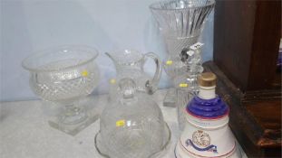 Assorted cut glass