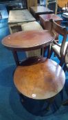 Edwardian occasional table and another