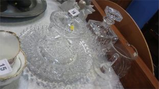 Assorted cut glass