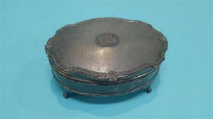 A silver jewellery box