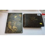 Two small postcard albums and contents