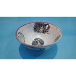 A Scott of Sunderland lustre 'Crimea' circular bowl, decorated with various panels and verse, 25cm