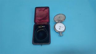 A silver cased pocket watch, marks rubbed, the fusee movement signed G.Plummer, London