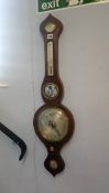 A Rosewood five glass banjo barometer