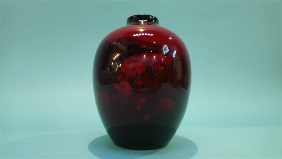 A Royal Doulton flambé vase 'Noon Day Heat', 19cm high
