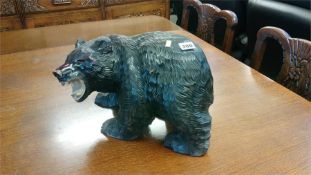 A carved Black Forest style bear