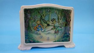 A 1950's Smiths 'Little Red Riding Hood' musical alarm clock
