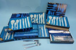 A quantity of boxed 'Chelsea Steel' Viners cutlery