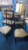 A pair of ebonised Mackintosh style chairs