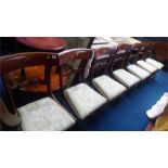 A set of five 19th century mahogany chairs and a pair of chairs