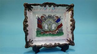 A Sunderland lustre plaque 'May they ever be united'