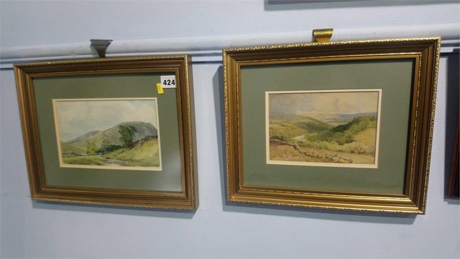 Ralph Johnson (1896-1980), watercolour, signed, 'Landscapes' (6) - Image 4 of 4